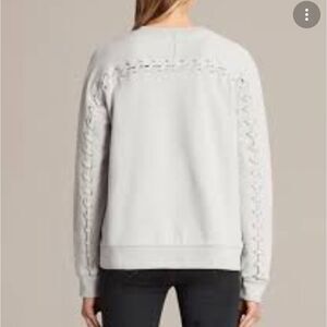 AllSaints Yara Laced Long Sleeve Sweatshirt Top Size S